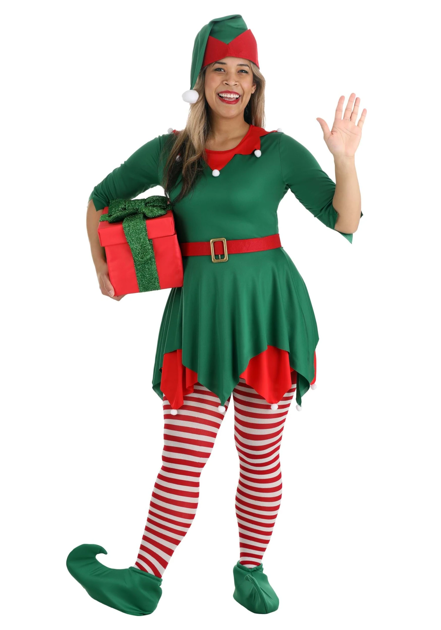 Women's Santa's Helper Costume 4 Women's Santa's Helper Costume - Image 2